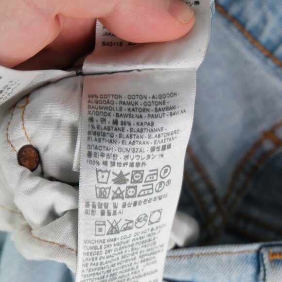 Levis 501S Jeans Womens 29 28L Blue Light Wash Straight Leg Button Fly - Picture 11 of 13